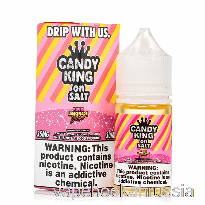 полоски для вейп-сока с розовым лимонадом - Candy King Salts - 30 мл 35 мг